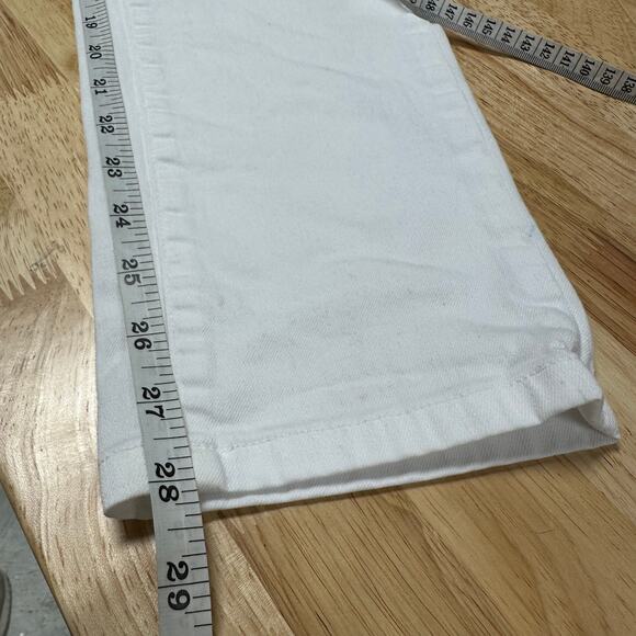 Eileen Fisher Organic Cotton Denim White Jeans Size 6 EUC Mid Rise Ankle Length - Picture 7 of 7
